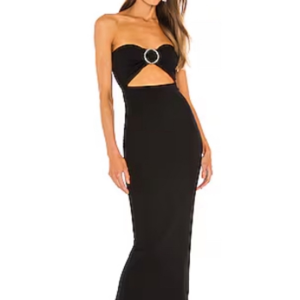 Michael Costello x Revolve Black Strapless Dress